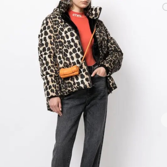 Rhea Apparis Leopard Puffer New with Tags Size S - Picture 2 of 8